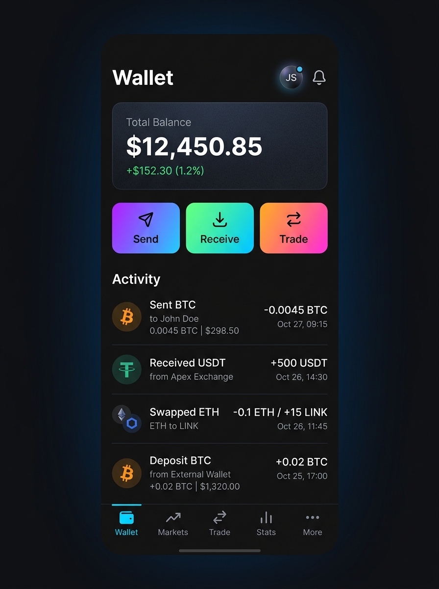 Crypto Wallet Interface